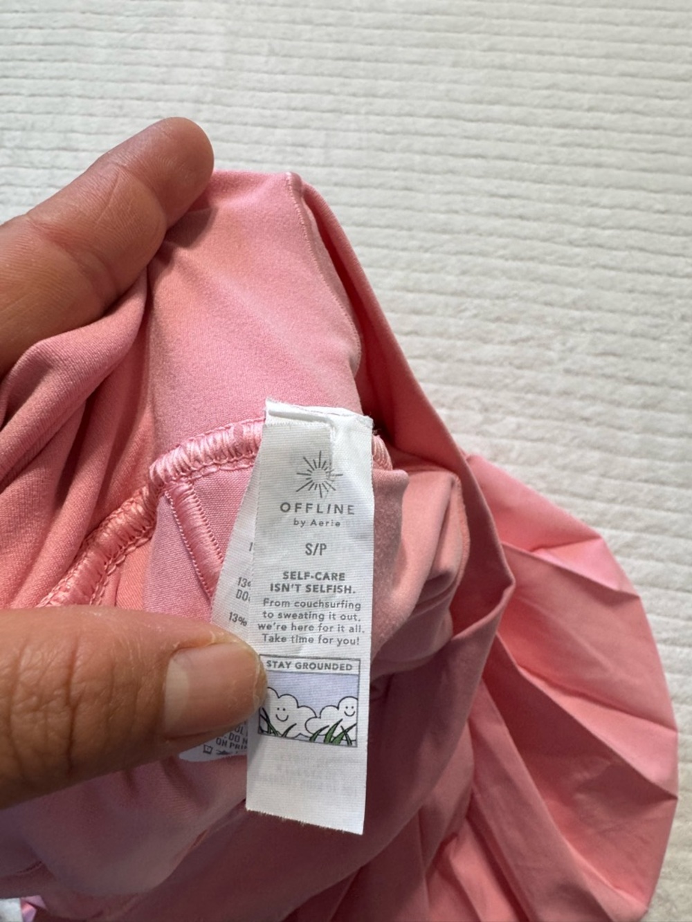 Pleated Pink Skater Skirt with Contrast Hem - Picture 7 of 11